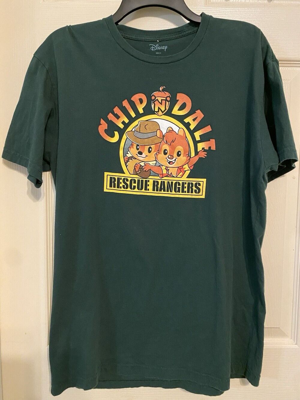 Vintage Disney Chip ‘N Dale Rescue Rangers Hunter Green T-shirt Tee Adult Shirt